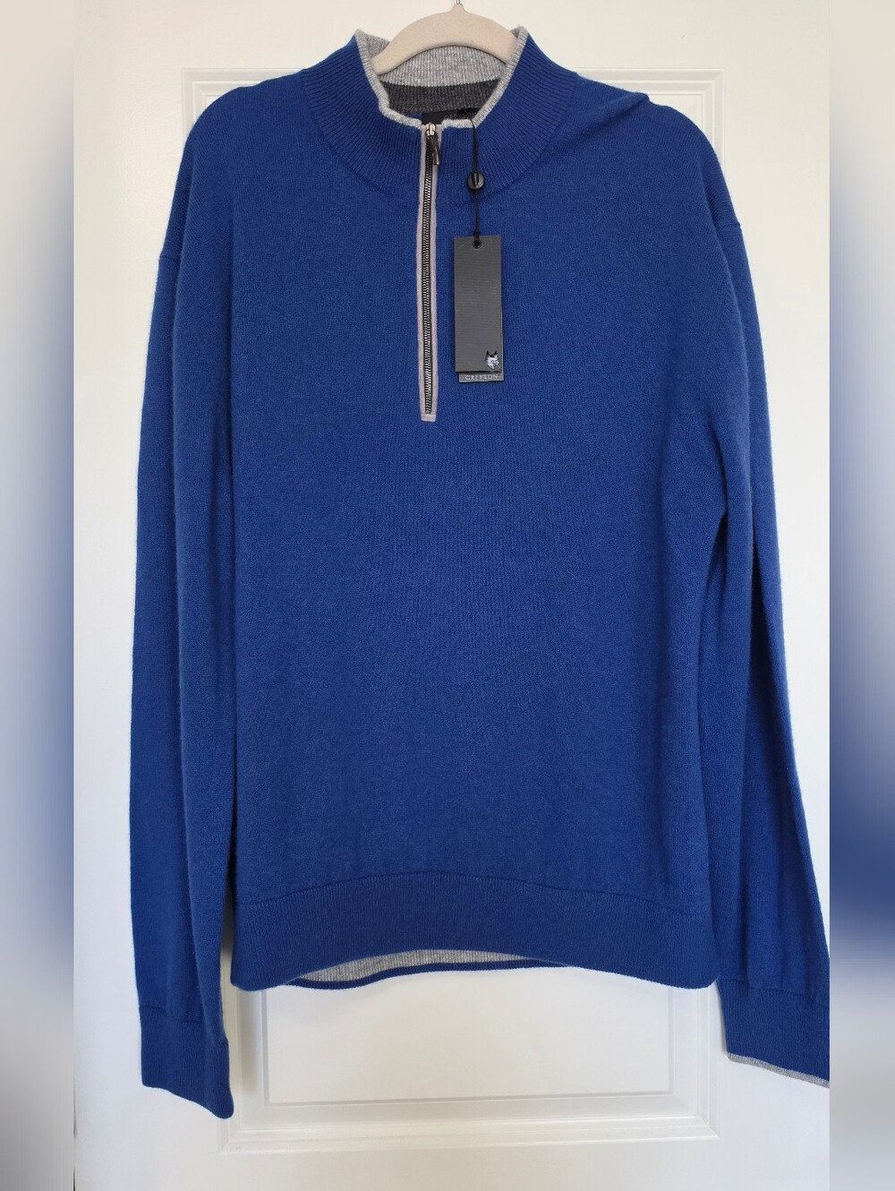Greyson Sebonack 1/4 Zip Sweater XL NWT Wool Cashmere Luxury Golf Pullover
